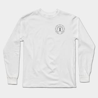 Enneagram One - The Reformer (Number Only) Long Sleeve T-Shirt